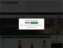 Tablet Screenshot of oaksliquors.com